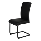 Liana Black PU Chair - black legs