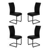 Liana Black PU Chair - black legs