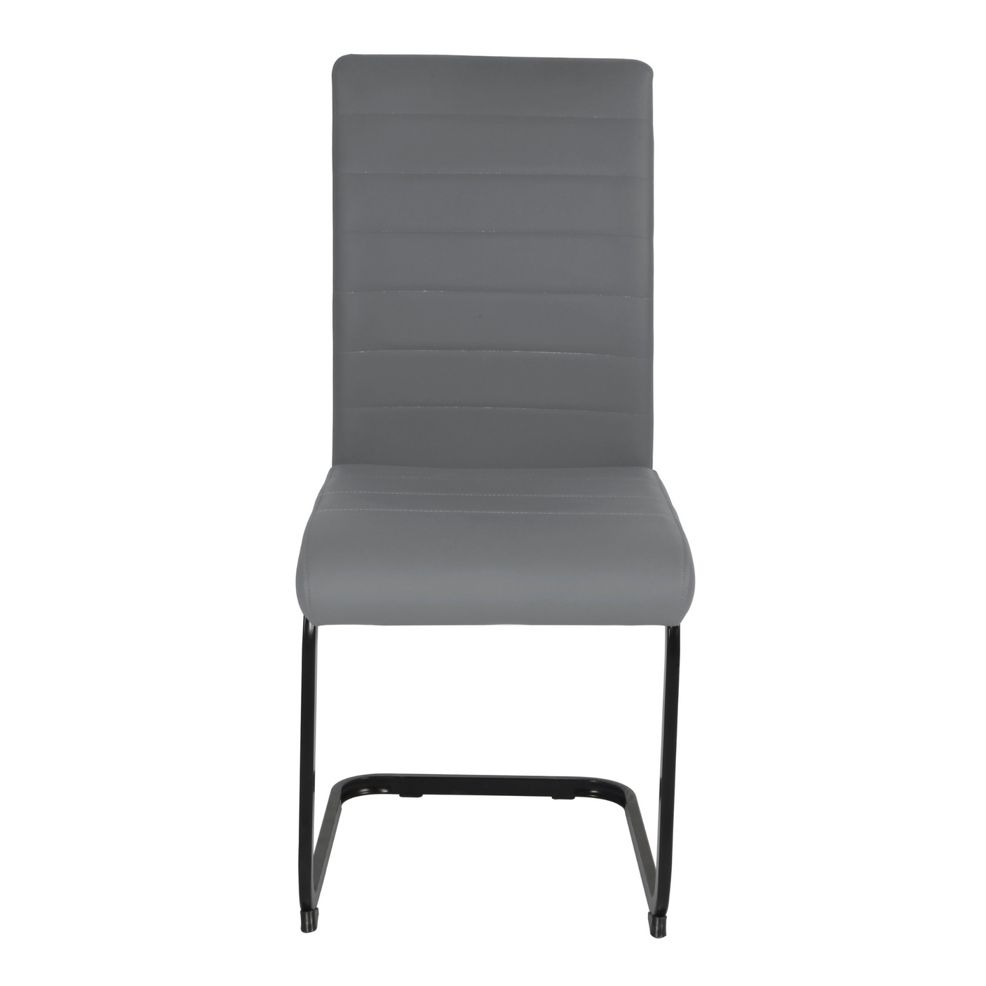 Liana Grey PU Chair - black legs
