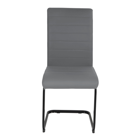 Liana Grey PU Chair - black legs