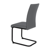 Liana Grey PU Chair - black legs