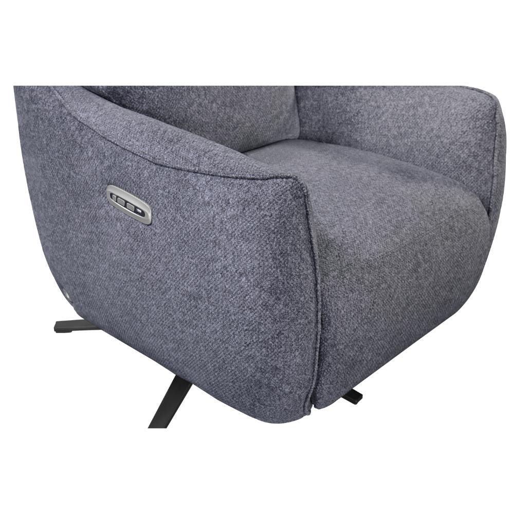 Libby Swivel Power Recliner - Anthracite - Image 4