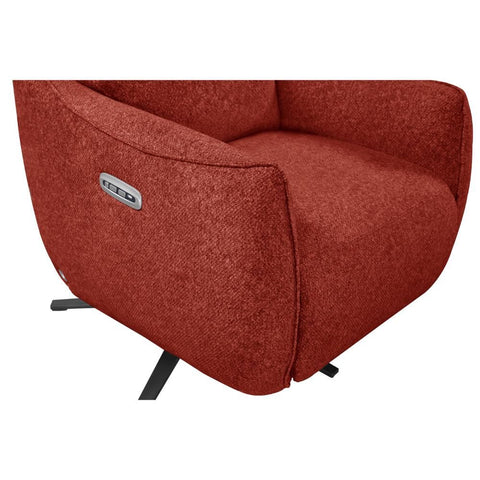 Libby Swivel Power Recliner - Ruby - Image 4