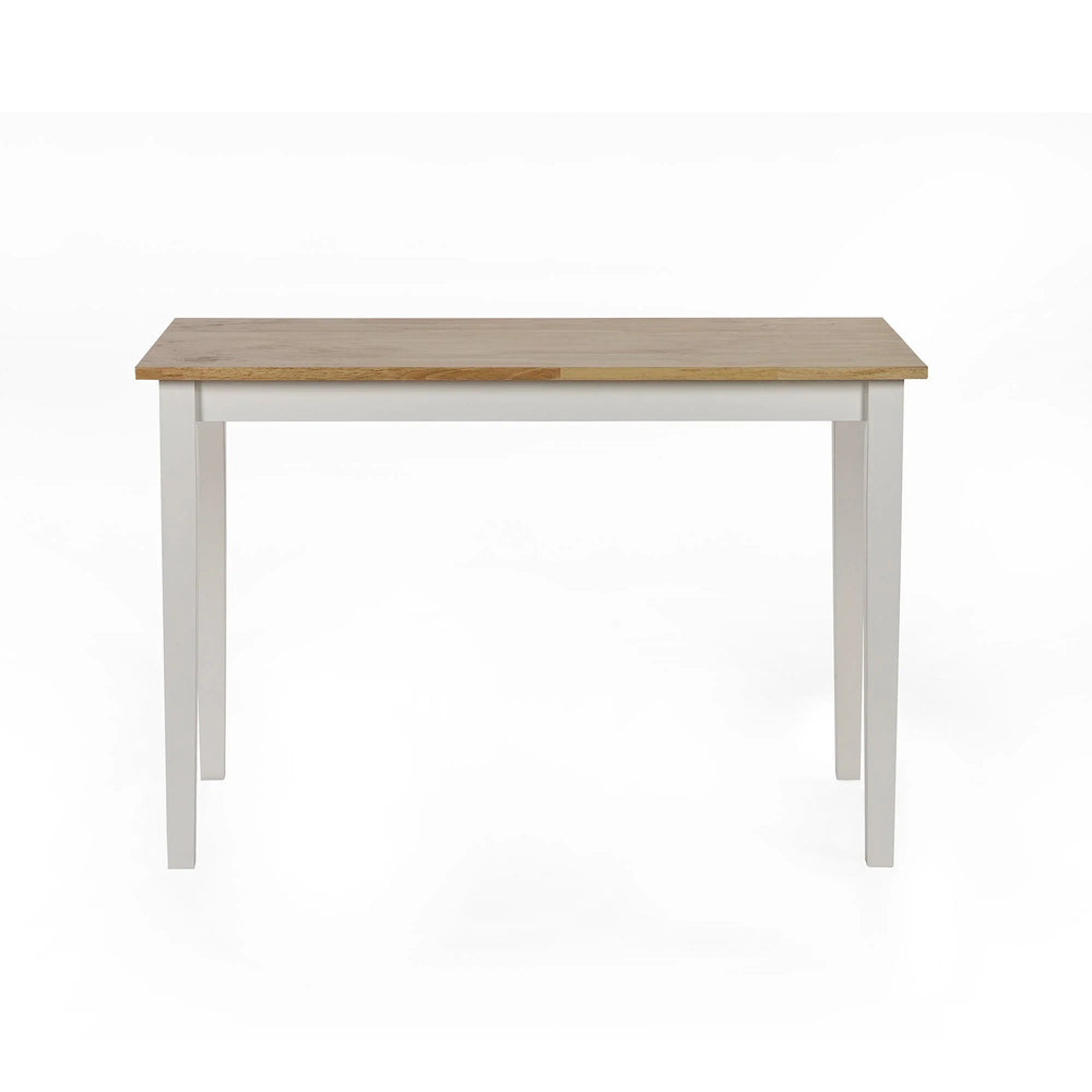 Linwood Small Dining Table - White and Light Brown - LIN001