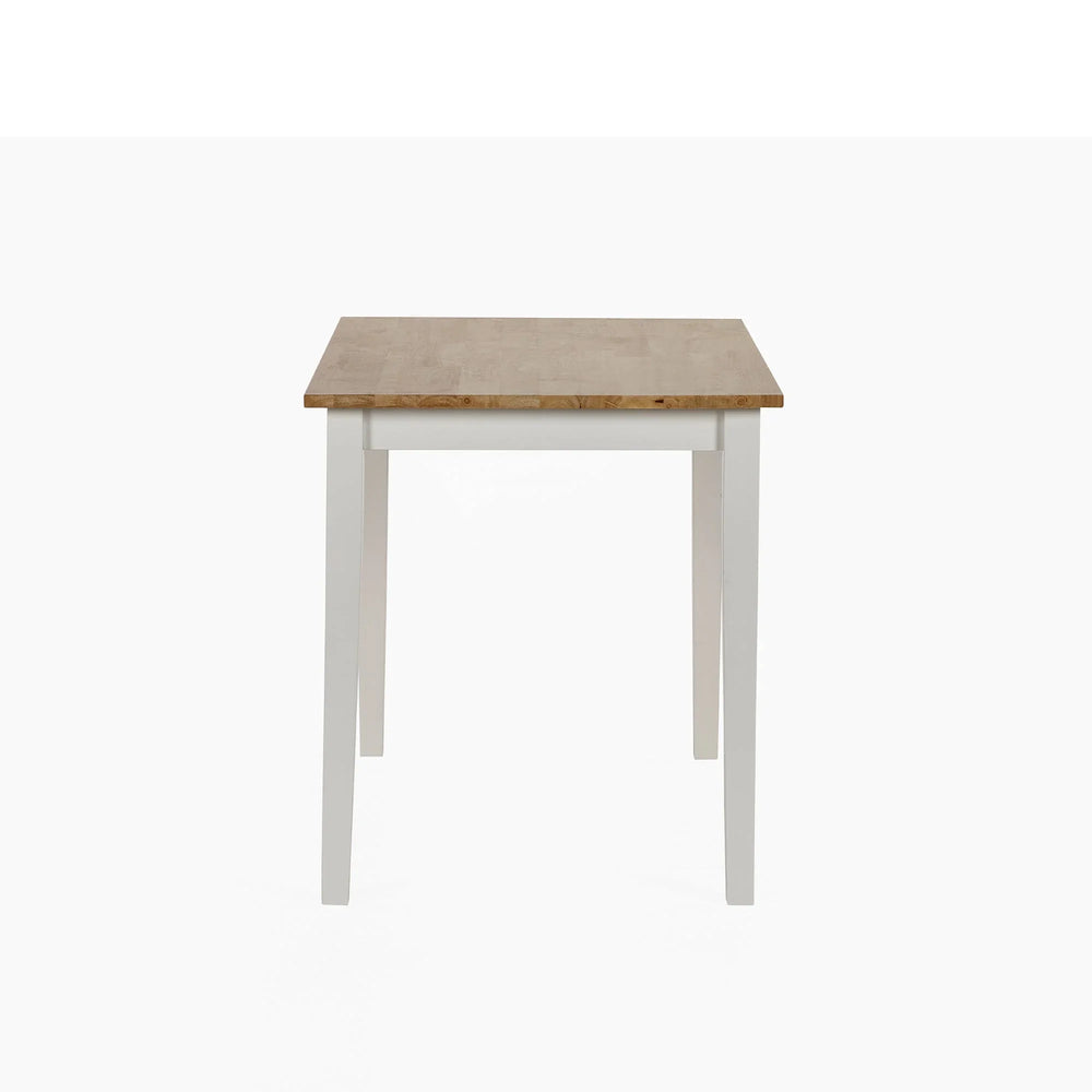 Linwood Small Dining Table - White and Light Brown - LIN001