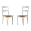 Linwood Dining Chair (Set of 2) - White and Light Brown - LIN022