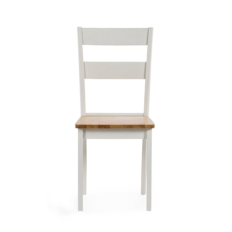 Linwood Dining Chair (Set of 2) - White and Light Brown - LIN022