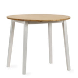 Linwood Round Drop Leaf Table - Green and Light Brown - LIN104