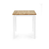 Linwood Square Dining Table - White and Light Brown - LIN005