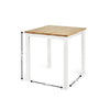 Linwood Square Dining Table - White and Light Brown - LIN005