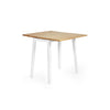 Linwood Square Dropleaf Table - White and Light Brown - LIN006