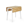 Linwood Square Dropleaf Table - White and Light Brown - LIN006
