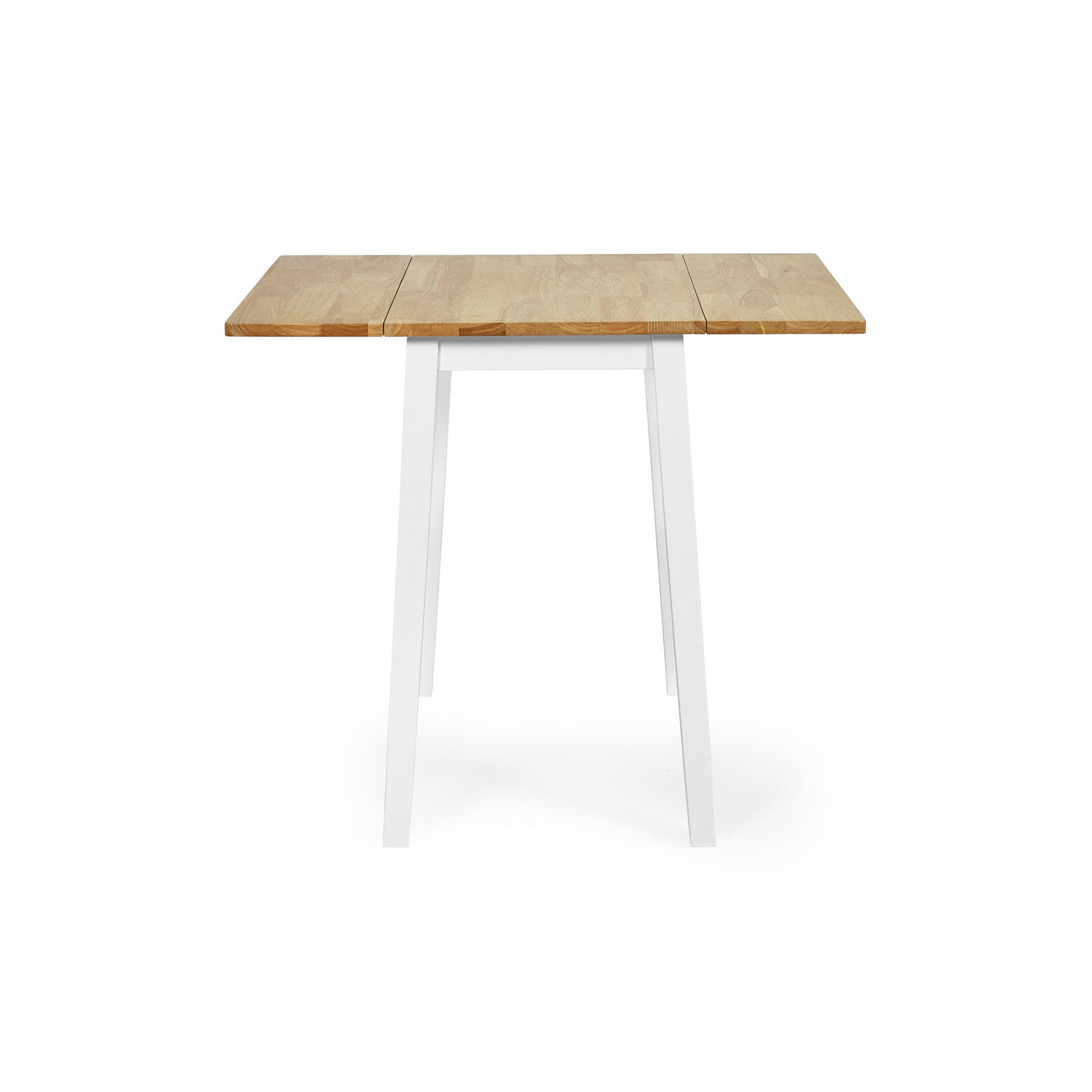 Linwood Square Dropleaf Table - White and Light Brown - LIN006