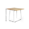Linwood Square Dropleaf Table - White and Light Brown - LIN006