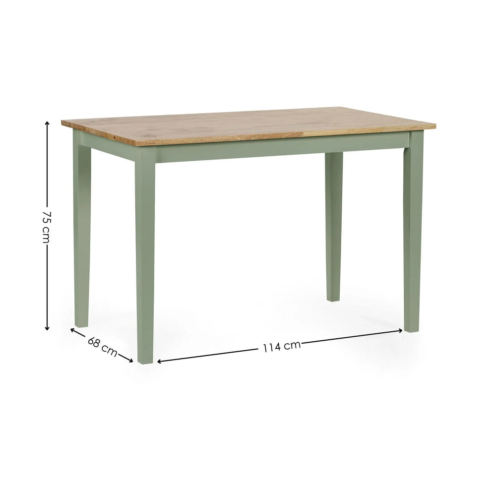 Linwood Small Dining Table - White and Light Brown - LIN001