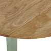 Linwood Round Drop Leaf Table - White and Light Brown - LIN004