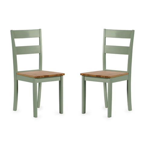 Linwood Dining Chair (Set of 2) - White and Light Brown - LIN022