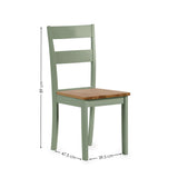 Linwood Dining Chair (Set of 2) - White and Light Brown - LIN022