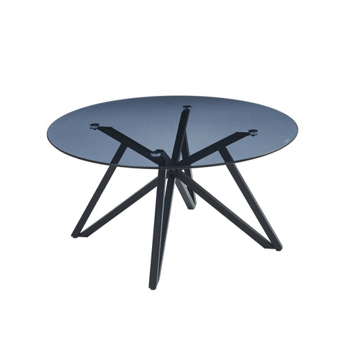 Modern Grey Tinted Glass Coffee Table for Stylish Living Rooms