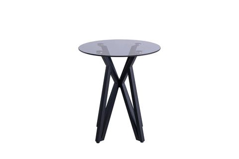 Stylish Grey Tinted Glass End Table for Modern Living Spaces
