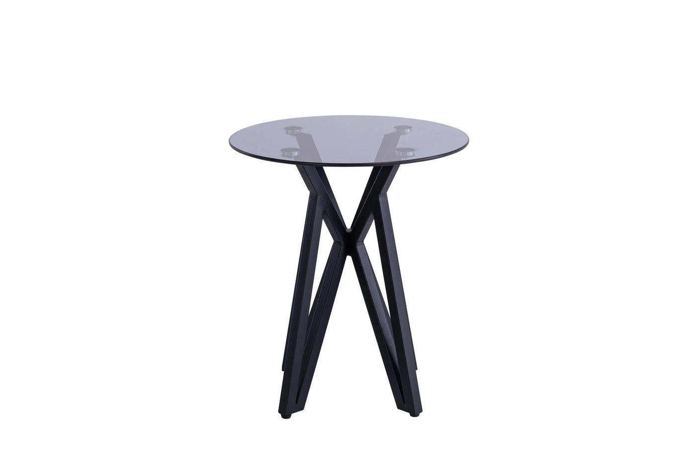 Stylish Grey Tinted Glass End Table for Modern Living Spaces