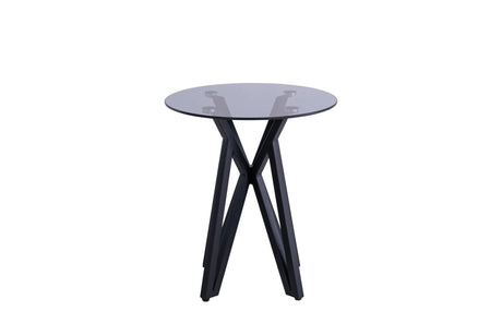 Stylish Grey Tinted Glass End Table for Modern Living Spaces