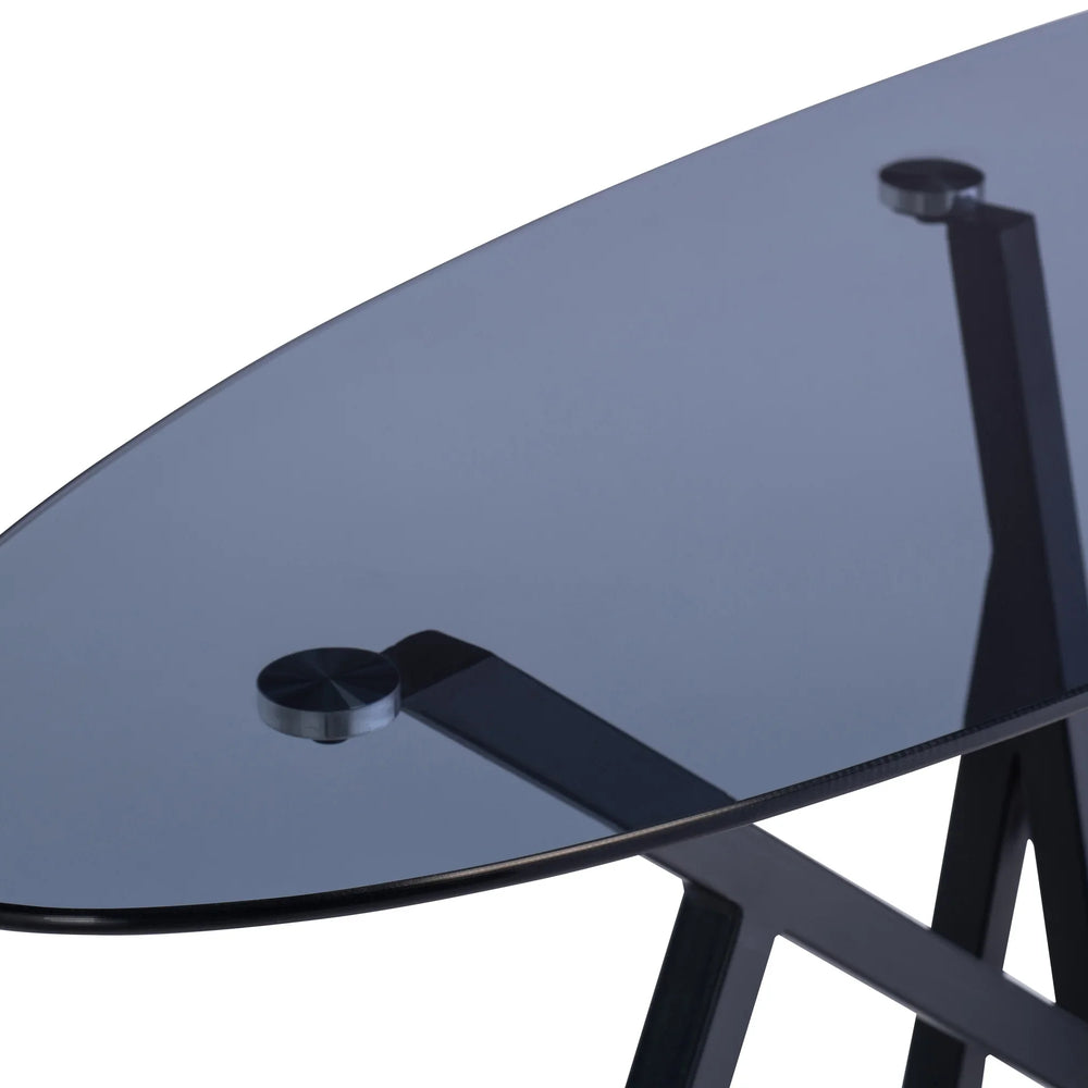 Elegant Grey Tinted Glass Console Table for Modern Interiors