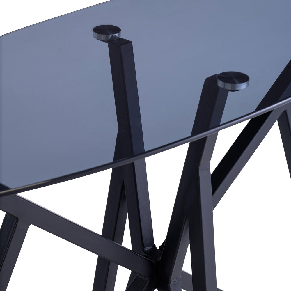 Elegant Grey Tinted Glass Console Table for Modern Interiors