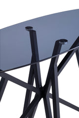Elegant Grey Tinted Glass Console Table for Modern Interiors