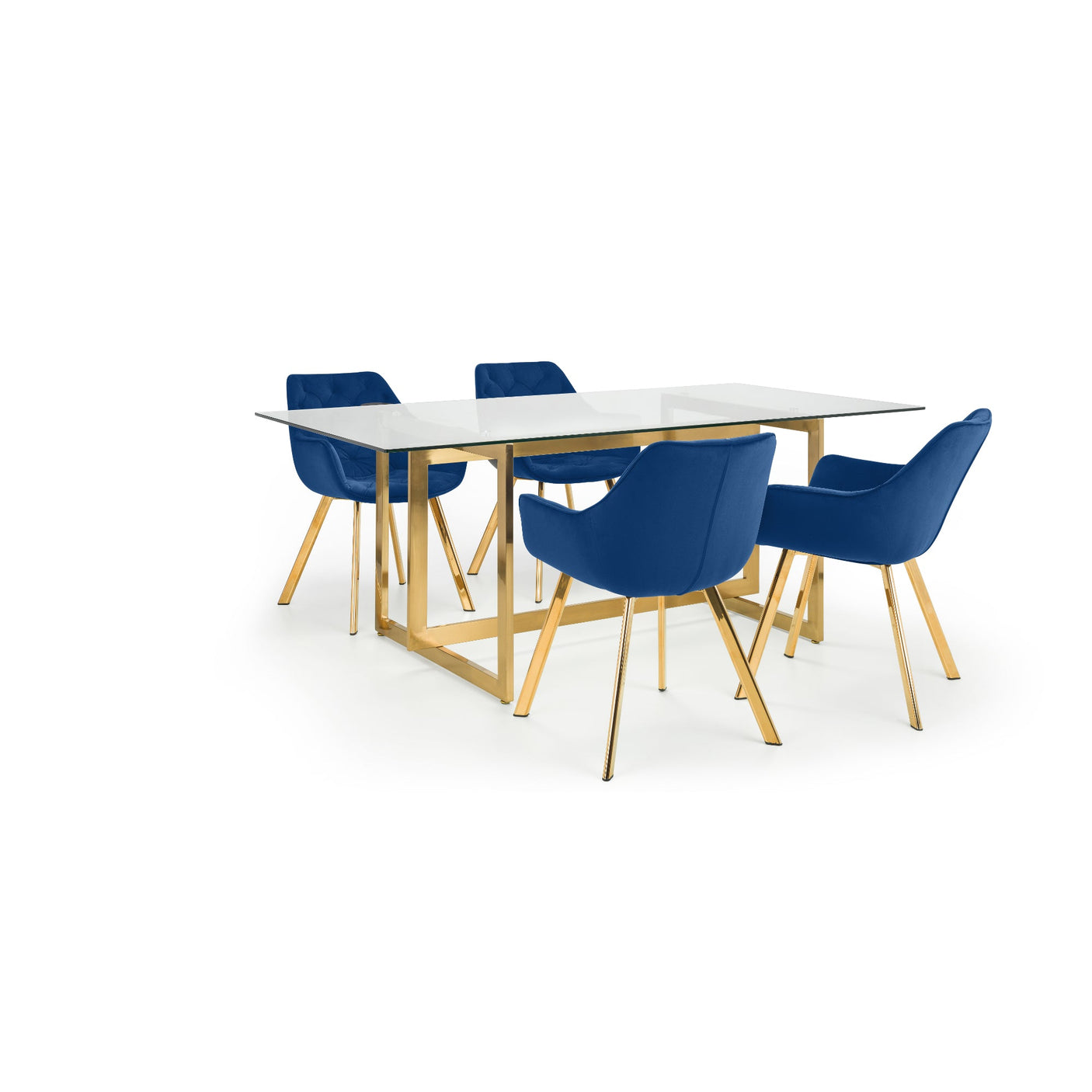 Lorenzo Dining Chair (Set of 2) - Blue - LOR004