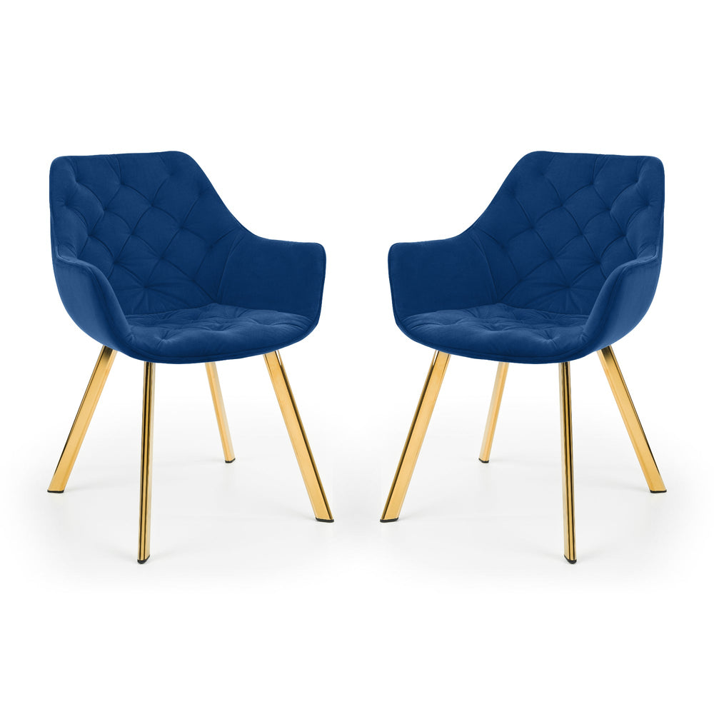 Lorenzo Dining Chair (Set of 2) - Blue - LOR004