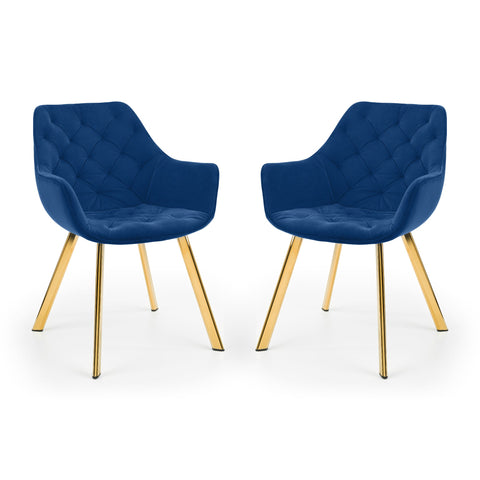 Lorenzo Dining Chair (Set of 2) - Blue - LOR004