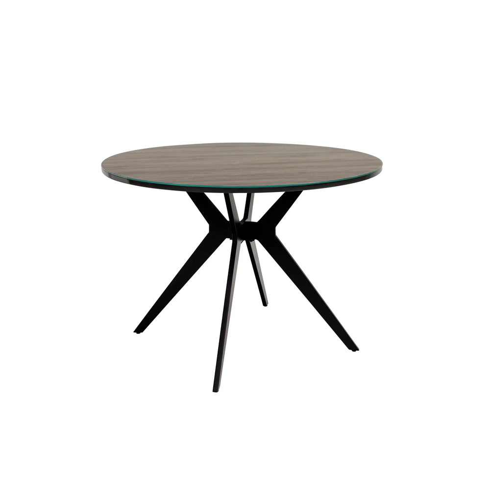 Round Grey Oak Dining Table - 1.07m Stylish Centrepiece for Dining Room