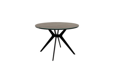 Round Grey Oak Dining Table - 1.07m Stylish Centrepiece for Dining Room
