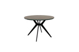 Round Grey Oak Dining Table - 1.07m Stylish Centrepiece for Dining Room