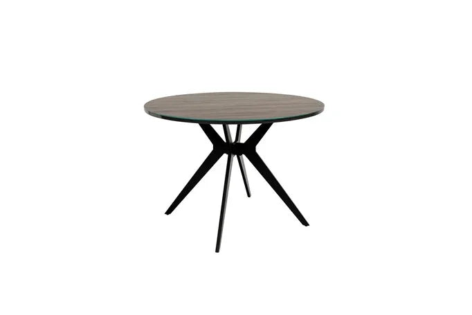 Round Grey Oak Dining Table - 1.07m Stylish Centrepiece for Dining Room
