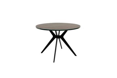 Round Grey Oak Dining Table - 1.07m Stylish Centrepiece for Dining Room