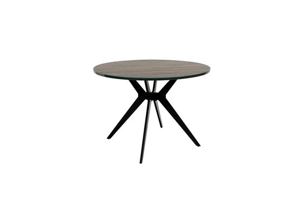 Round Grey Oak Dining Table - 1.07m Stylish Centrepiece for Dining Room
