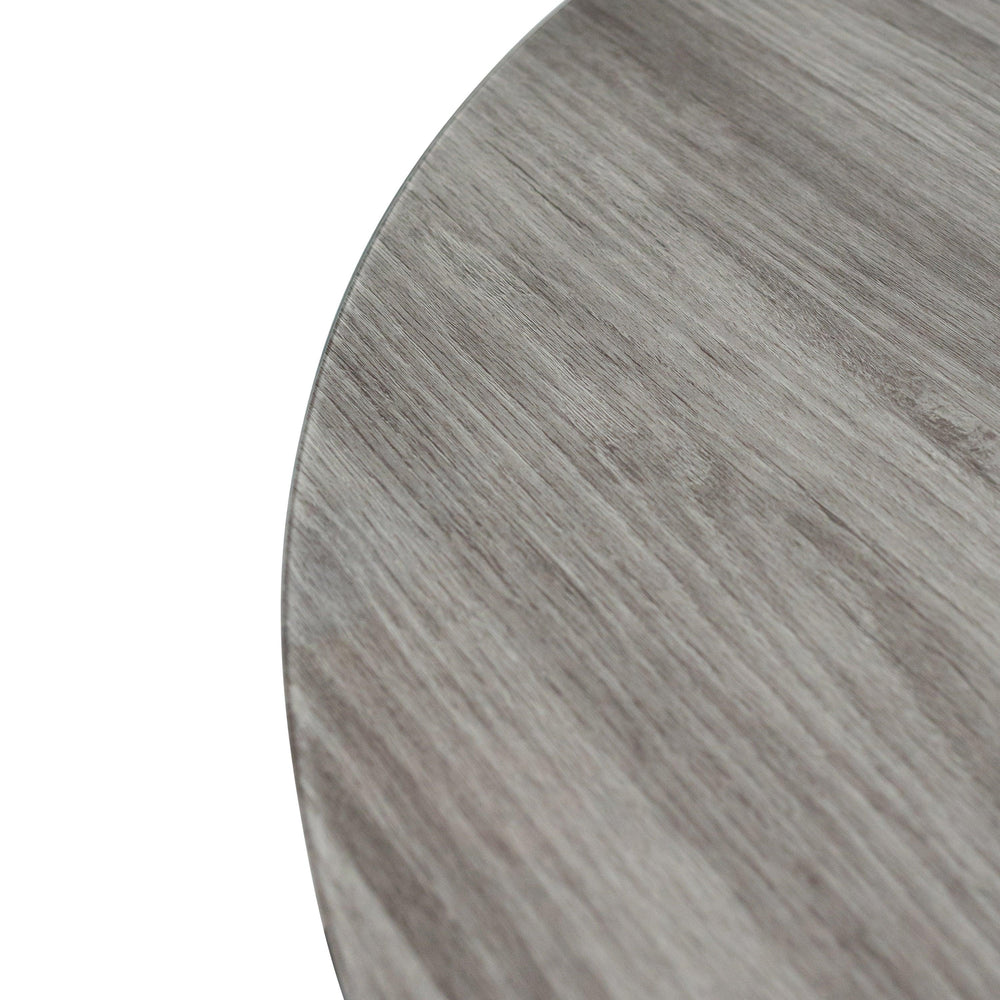 Round Grey Oak Dining Table - 1.07m Stylish Centrepiece for Dining Room