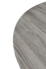 Round Grey Oak Dining Table - 1.07m Stylish Centrepiece for Dining Room