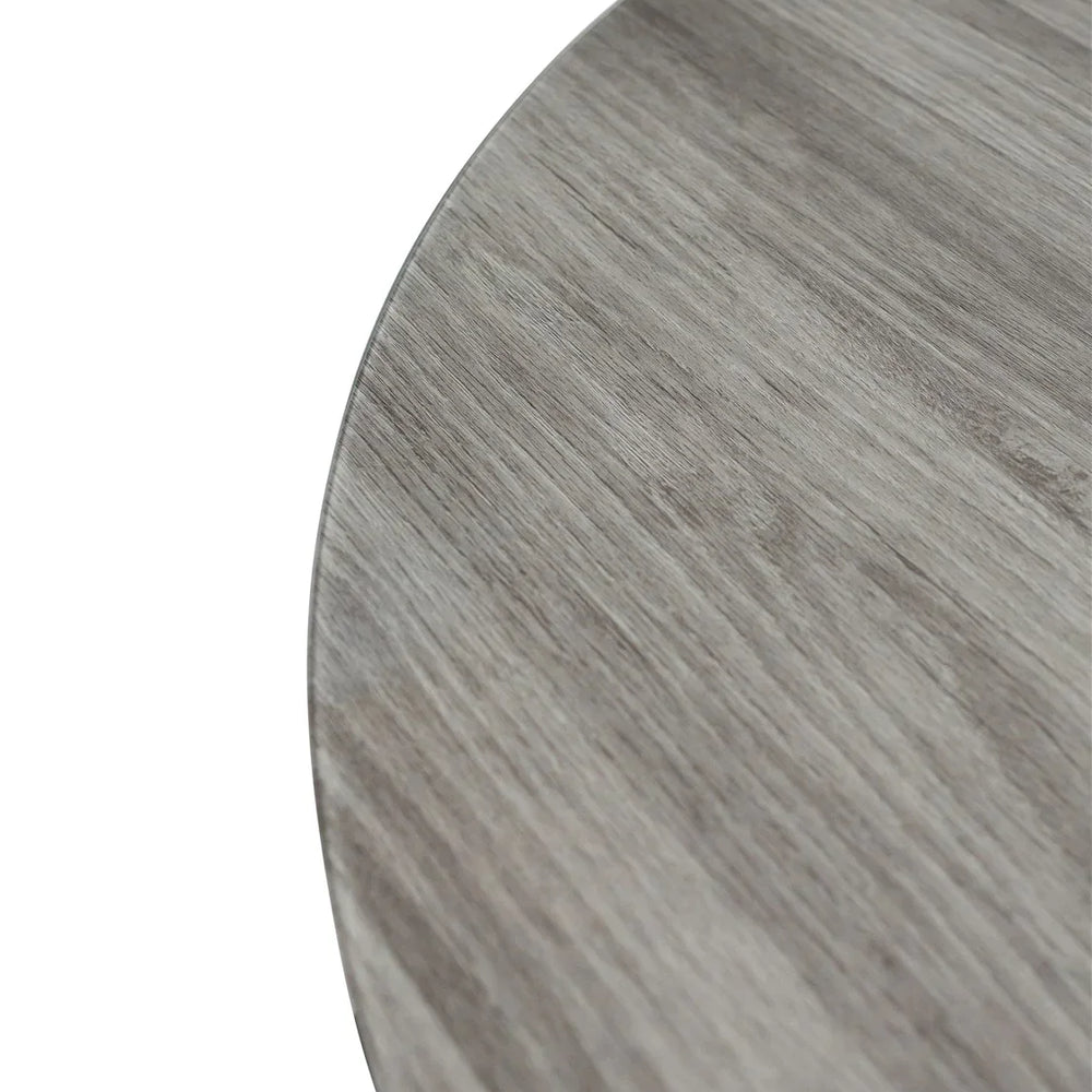 Round Grey Oak Dining Table - 1.07m Stylish Centrepiece for Dining Room