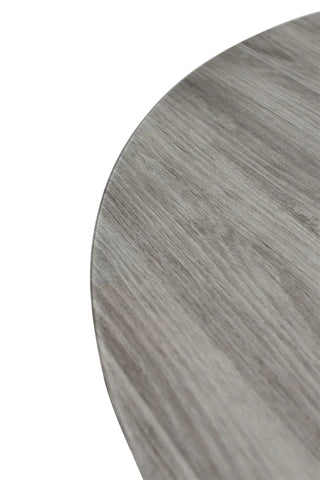 Round Grey Oak Dining Table - 1.07m Stylish Centrepiece for Dining Room