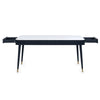 Louis Dining Table With Drawers - Black and White - LOU001