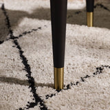Louis Coffee Table With 2 Drawers - Black and White - LOU003