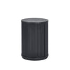 Louis Side Table With Door - Black - LOU009