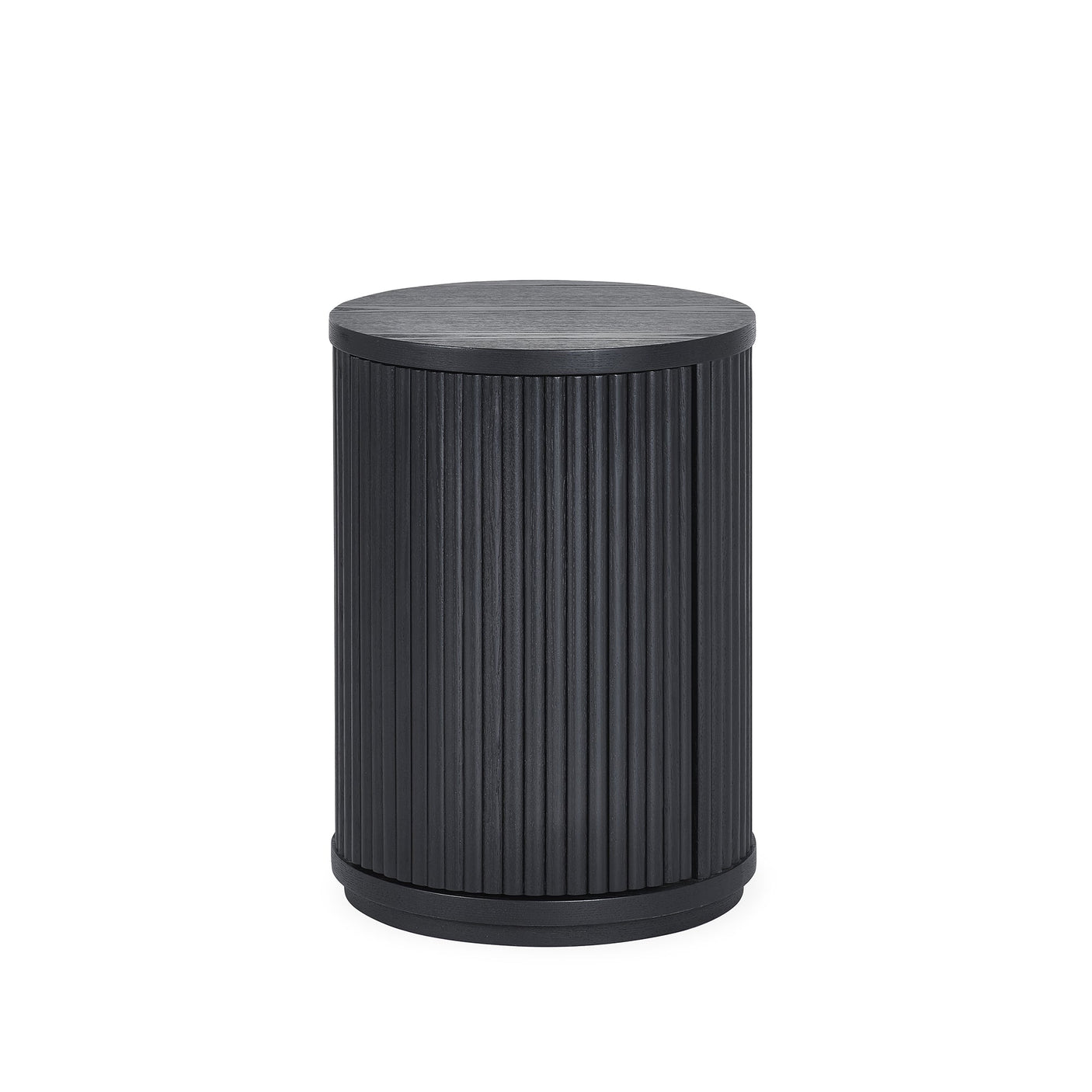 Louis Side Table With Door - Black - LOU009