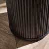 Louis Side Table With Door - Black - LOU009