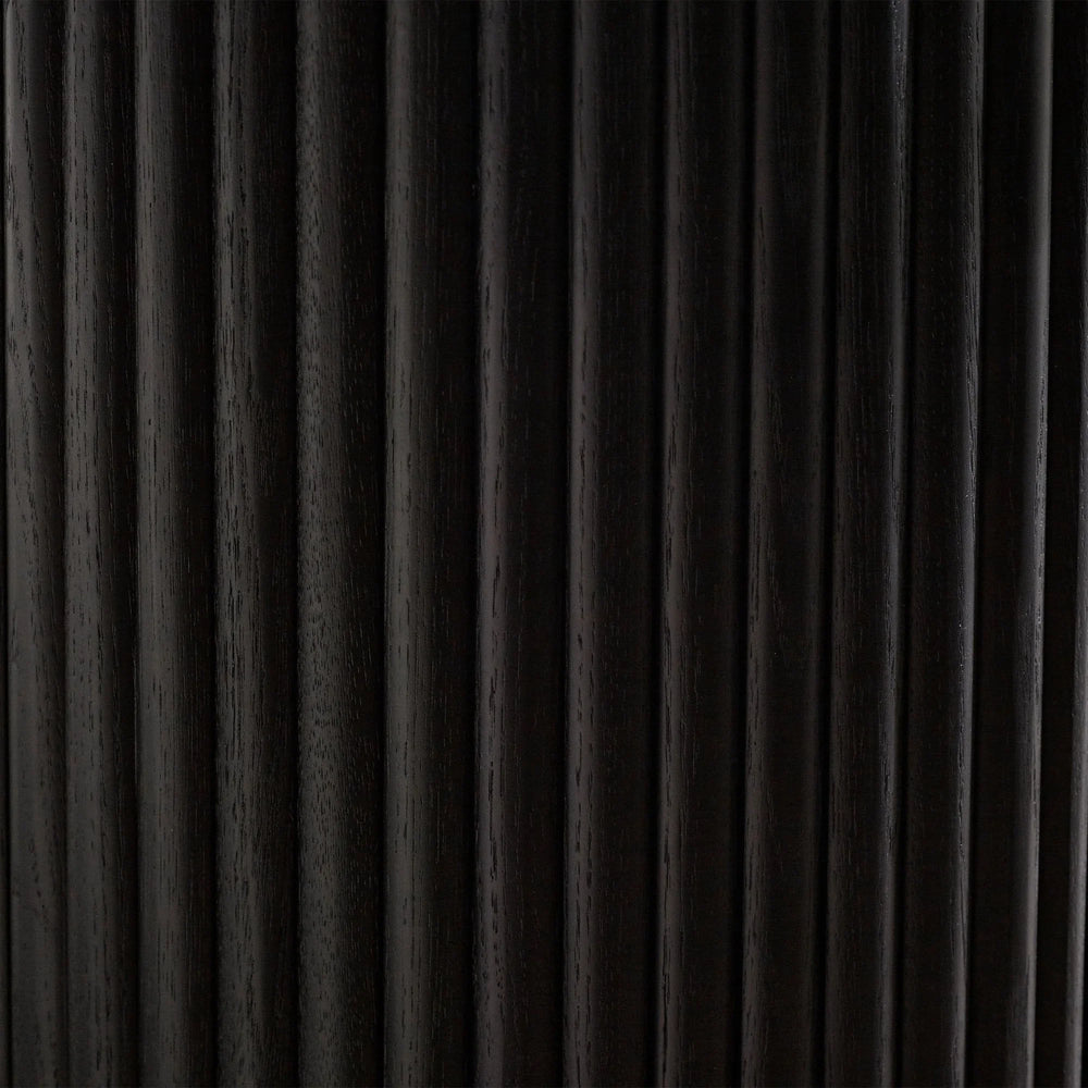 Louis Side Table With Door - Black - LOU009