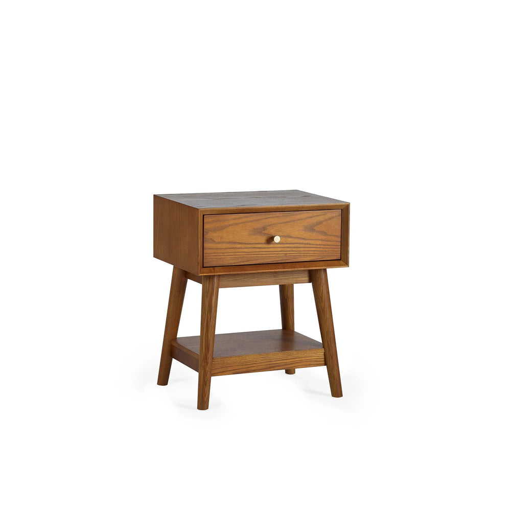 Lowry 1 Drawer Side Table - Brown - LOW004