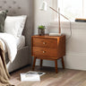 Lowry 2 Drawer Bedside - Brown - LOW051
